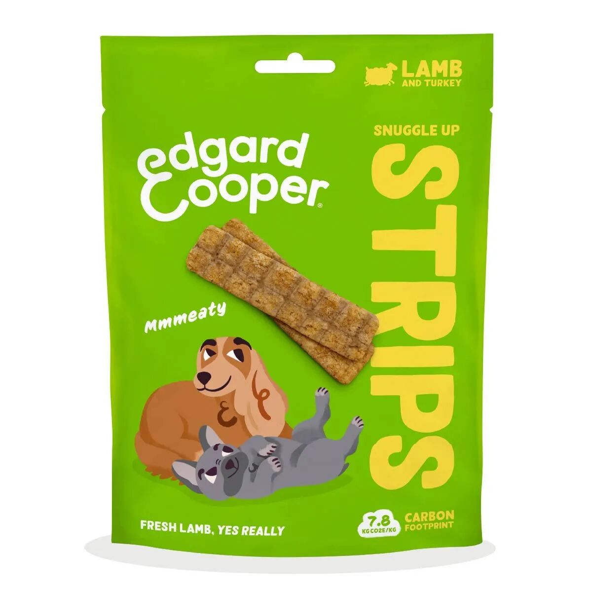 edgard cooper edgard&cooper snack dog strisce 75g agnello e tacchino