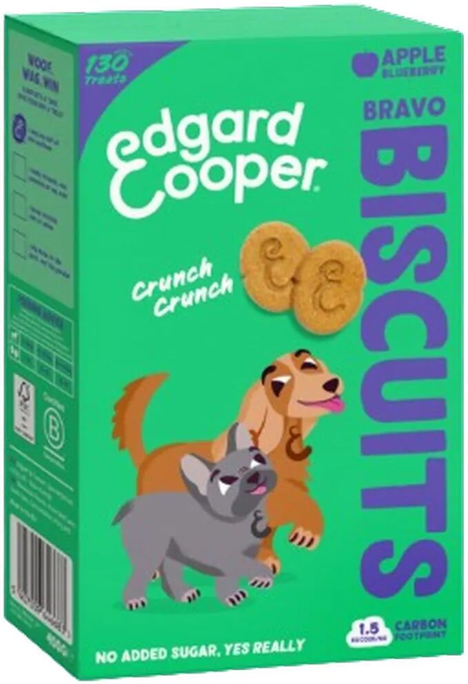 edgard cooper edgard&cooper snack dog biscotti bravo 400g mela e mirtilli