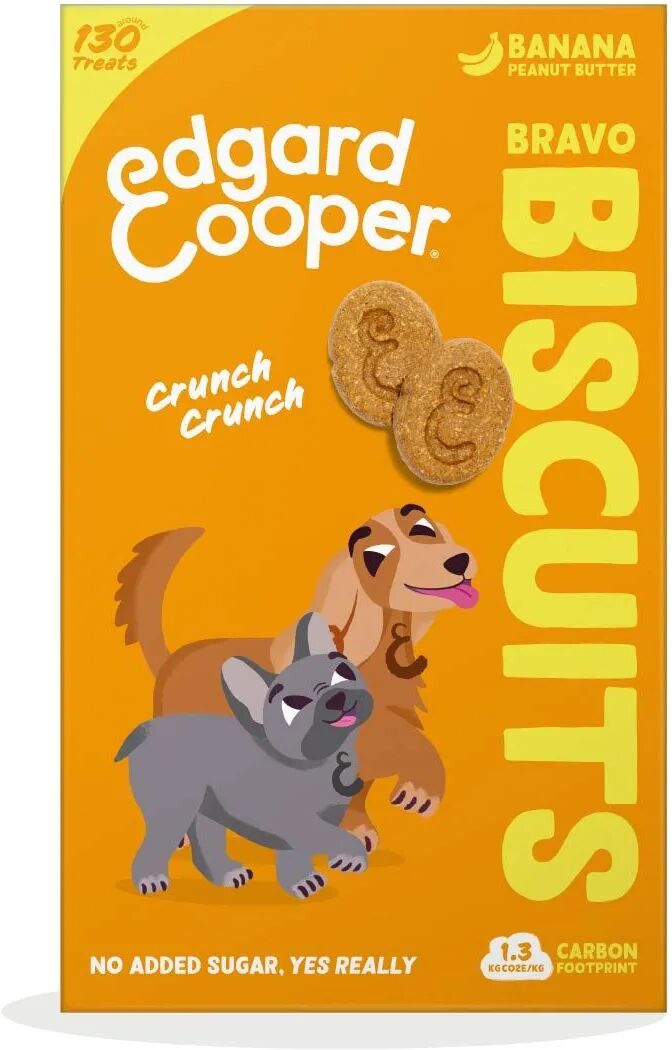 edgard cooper edgard&cooper snack dog biscotti bravo 400g banana e burro d'arachidi