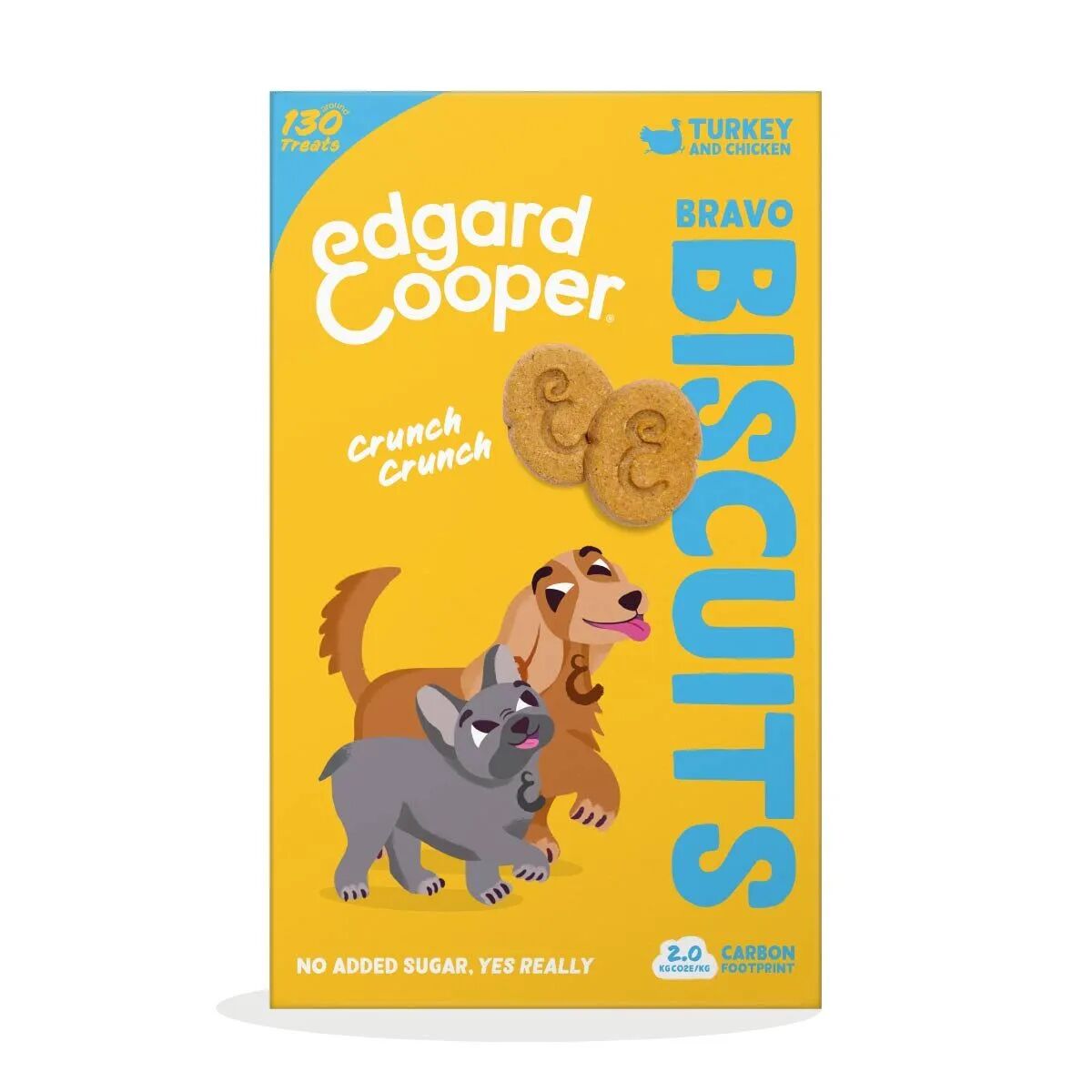 edgard cooper edgard&cooper snack dog biscotti bravo 400g tacchino e pollo