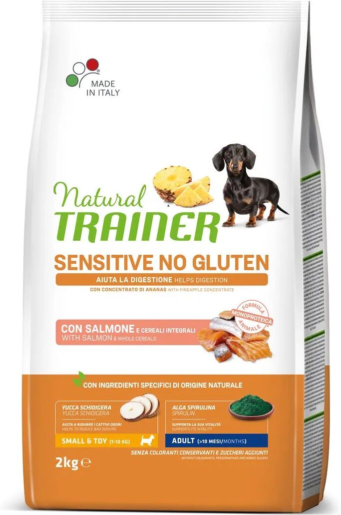 natural trainer sensitive no gluten mini adult con salmone 2kg