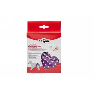 Camon Mutandina Pois Con Fiocco Viola Per Cane In Calore Tg.0