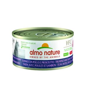 Almo Nature Hfc Natural Cat Lattina Multipack 24x70g Tonno Con Pollo E Prosciutto