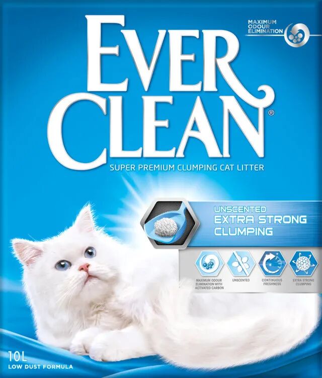 EVERCLEAN Gatto Sabbia Extra Strong Unscented 10L