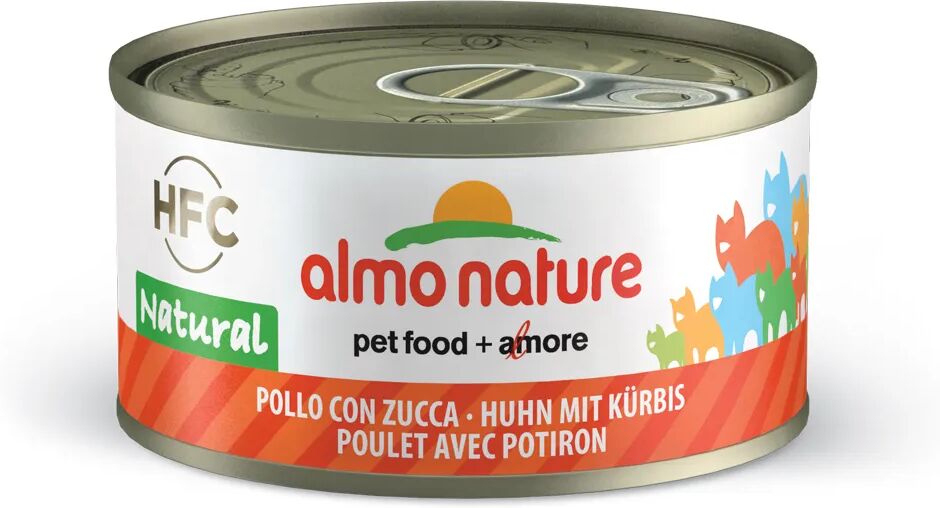 ALMO NATURE HFC Natural Cat Lattina Multipack 24x70G POLLO CON ZUCCA