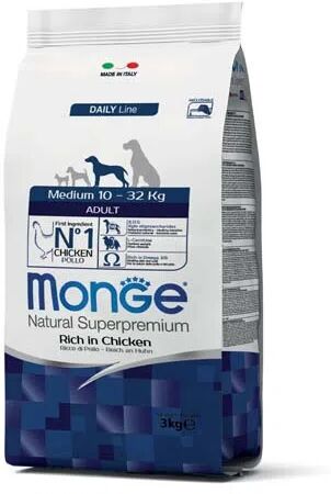 MONGE Medium Adult Ricco di Pollo 3KG