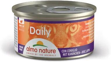 ALMO NATURE Daily Mousse Cat Lattina Multipack 24x85G CONIGLIO