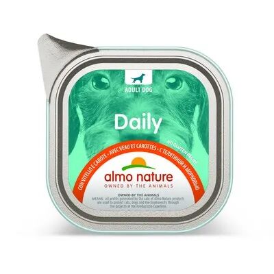 ALMO NATURE Daily Dog Vaschetta Multipack 32x100G VITELLO E CAROTE