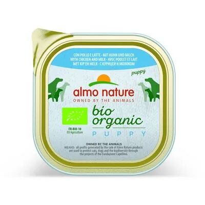 ALMO NATURE Bio Organic Puppy Vaschetta Multipack 9x300G POLLO