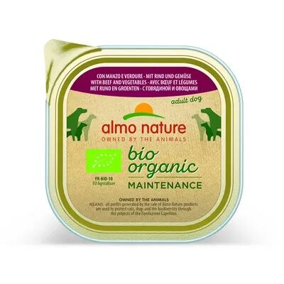 ALMO NATURE Bio Organic Maintenance Dog Vaschetta Multipack 9x300G MANZO E VERDURA