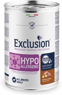 EXCLUSION Hypoallergenic con Coniglio e Patate 400G