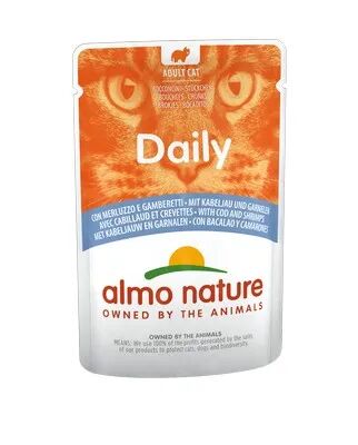 ALMO NATURE Daily Cat Busta Multipack 30x70G MERLUZZO E GAMBERETTI