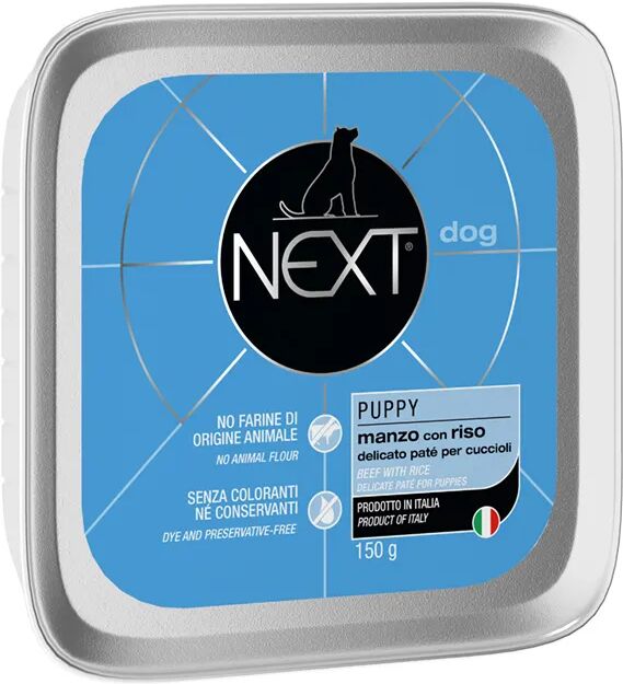 NEXT Puppy Vaschetta Multipack 22x150G MANZO CON RISO