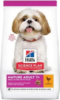 HILLS Hill's Science Plan Small & Mini Mature Adult 7 + Alimento Secco per Cani con Pollo 1.5KG