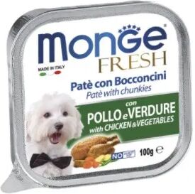 MONGE Fresh Dog Vaschetta Multipack 32x100G POLLO E ORTAGGI