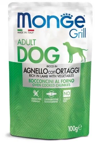 MONGE Grill Dog Busta Multipack 24x100G AGNELLO E ORTAGGI