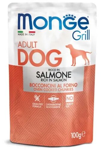 MONGE Grill Dog Busta Multipack 24x100G SALMONE