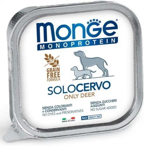 MONGE Monoprotein SOLO Vaschetta Multipack 24x150G CERVO