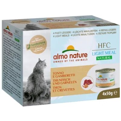 ALMO NATURE HFC Light Meal Natural Cat Lattina Multipack 4x50G TONNO E GAMBERETTI
