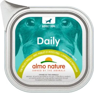 ALMO NATURE Daily Dog Vaschetta Multipack 32x100G POLLO PISELLI