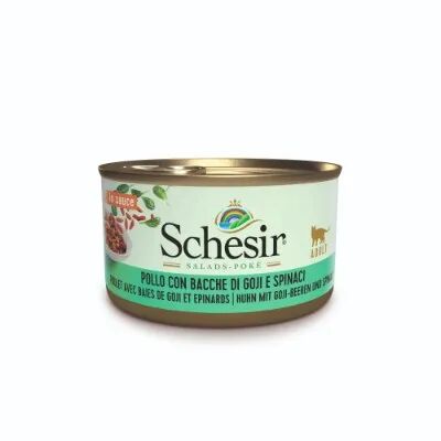 SCHESIR Salads Poké Cat Lattina Multipack 24x85G POLLO CON BACCHE GOJI E SPINACI