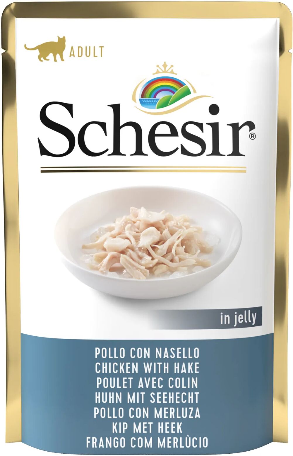 SCHESIR Cat Busta Multipack 20x85G POLLO CON NASELLO