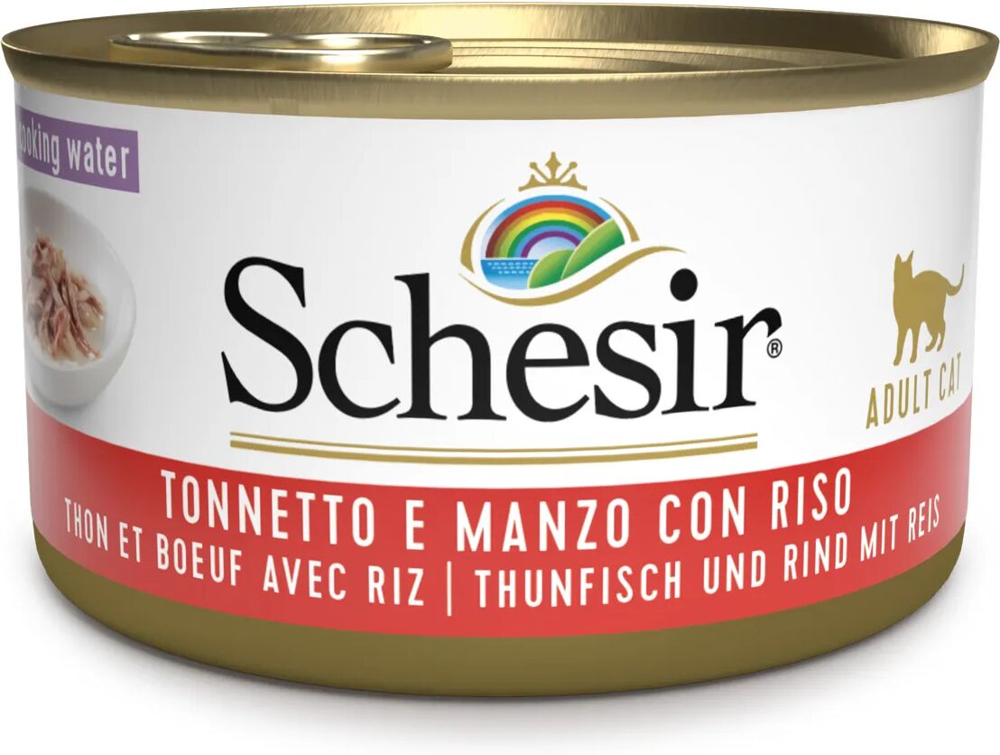 SCHESIR Cat Lattina Multipack 24x85G TONNETTO MANZO E RISO