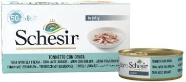 SCHESIR Cat Lattina Multipack 6x50G TONNETTO CON ORATA