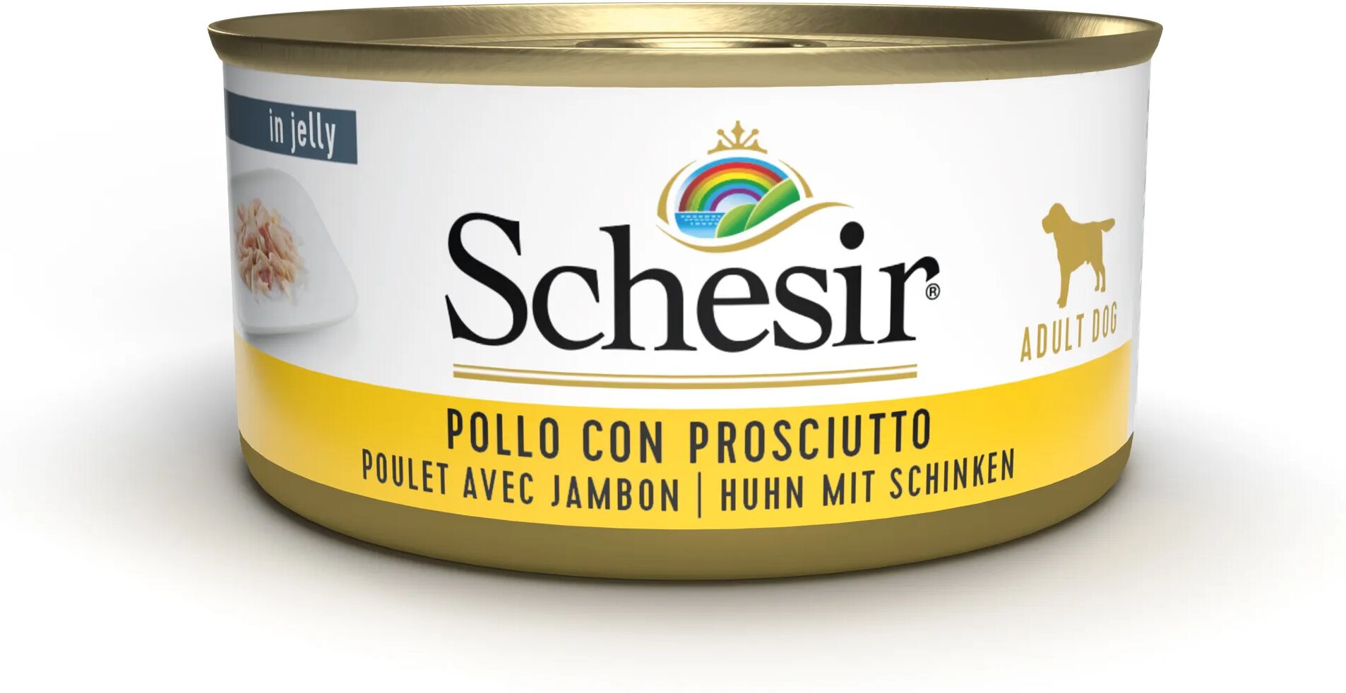 SCHESIR Dog Lattina Multipack 18x150G POLLO CON PROSCIUTTO