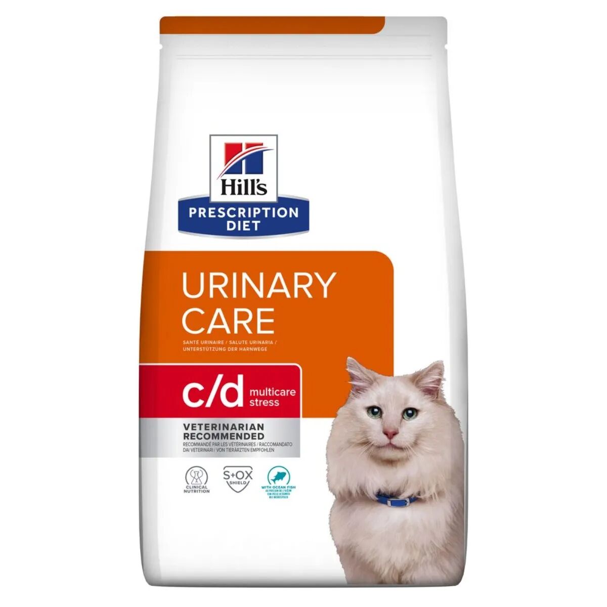 HILLS Hill's Prescription Diet c/d Urinary Care Alimento Secco per Gatti con Pesce Oceanico 8KG