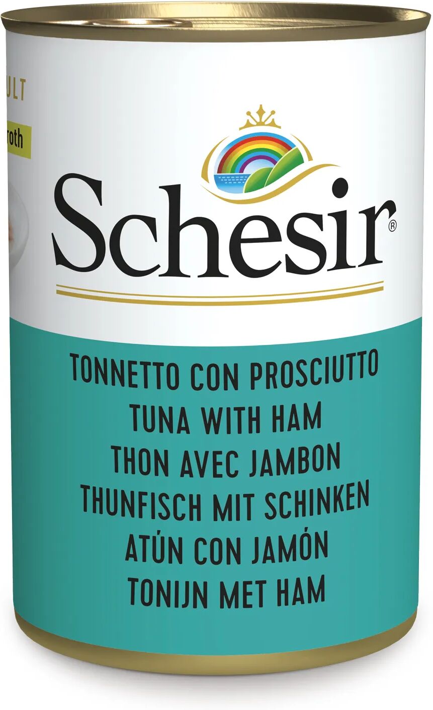 SCHESIR Cat Lattina Multipack 24x140G TONNETTO CON PROSCIUTTO