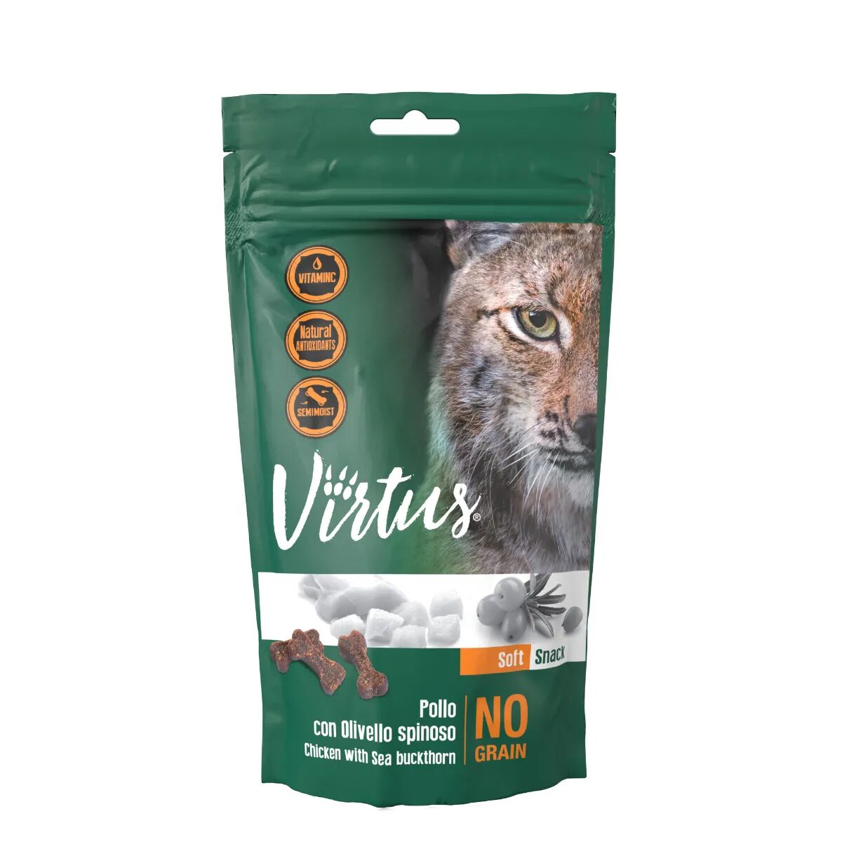 VIRTUS Cat Soft Snack con Pollo e Olivello 50G 50G
