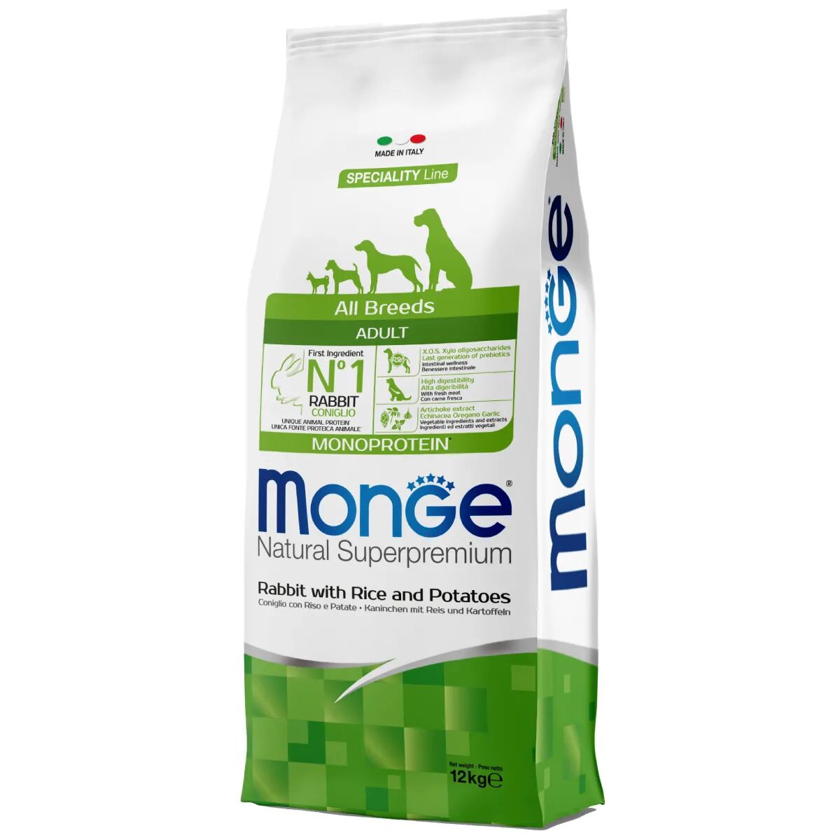 MONGE All Breeds Adult Coniglio Riso e Patate 12KG