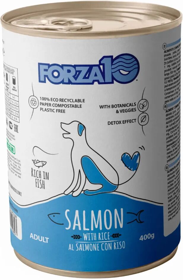 FORZA10 Dog Lattina 400G SALMONE E RISO