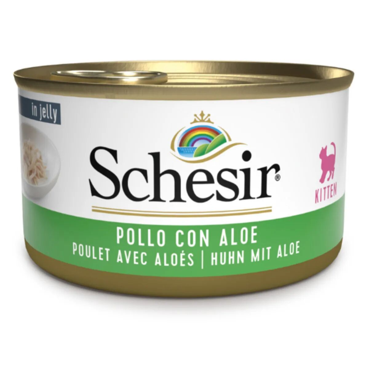 SCHESIR Kitten Lattina Multipack 6X85G POLLO CON ALOE