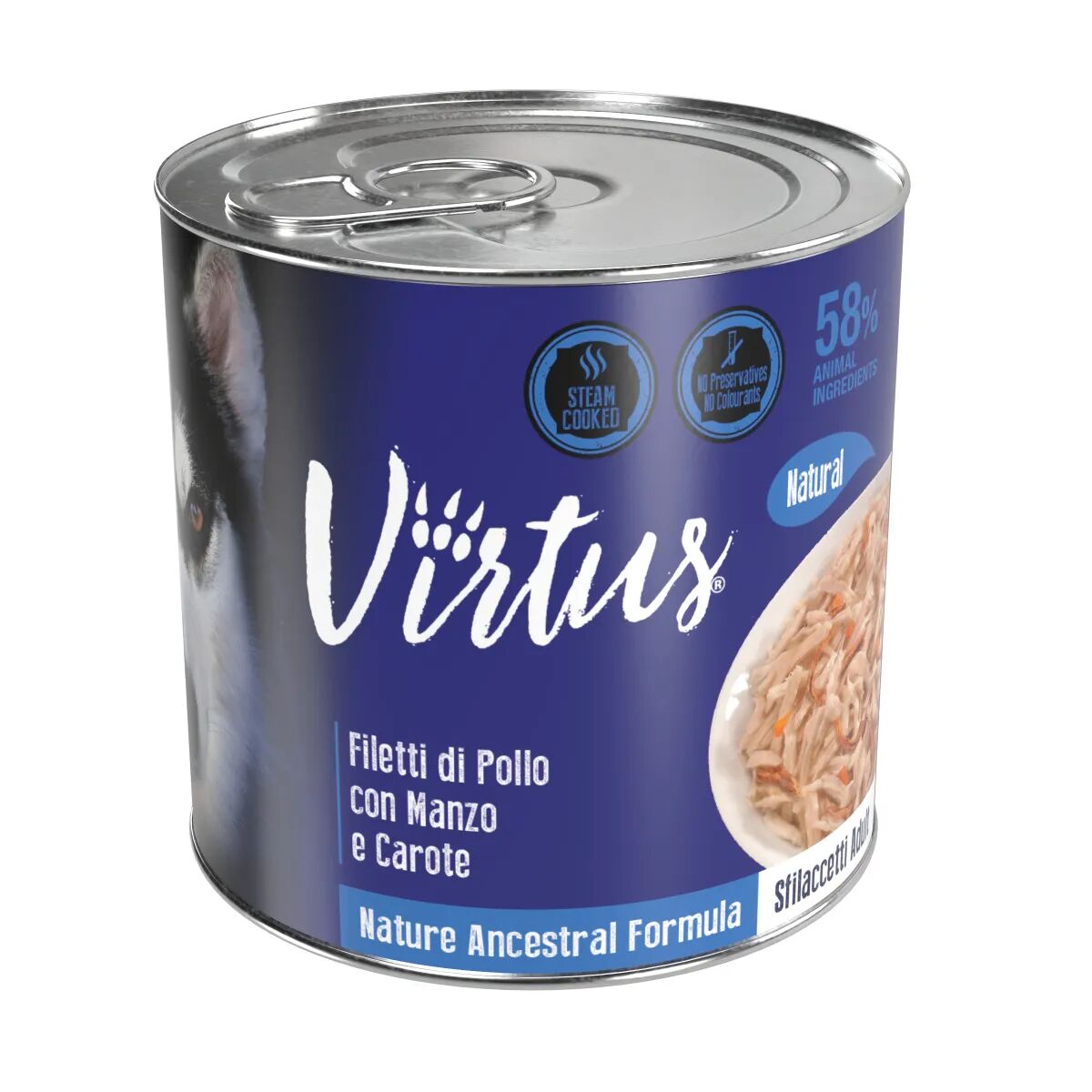 VIRTUS Dog Ancestral Formula Filetti di Pollo con Manzo e Carote 280G