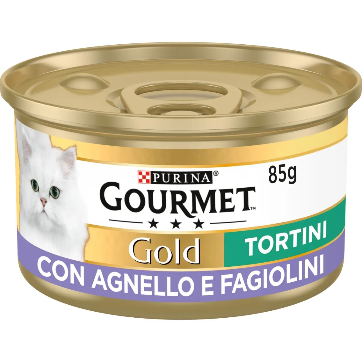 GOURMET Gold Tortini Cat Lattina Multipack 24x85G AGNELLO E FAGIOLINI