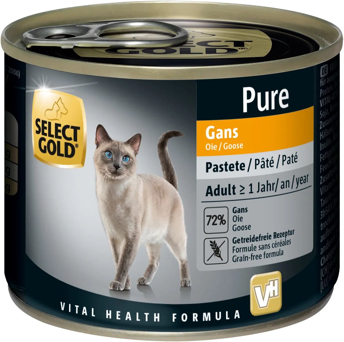 SELECT GOLD Pure Cat Adult Lattina Multipack 6x200G OCA