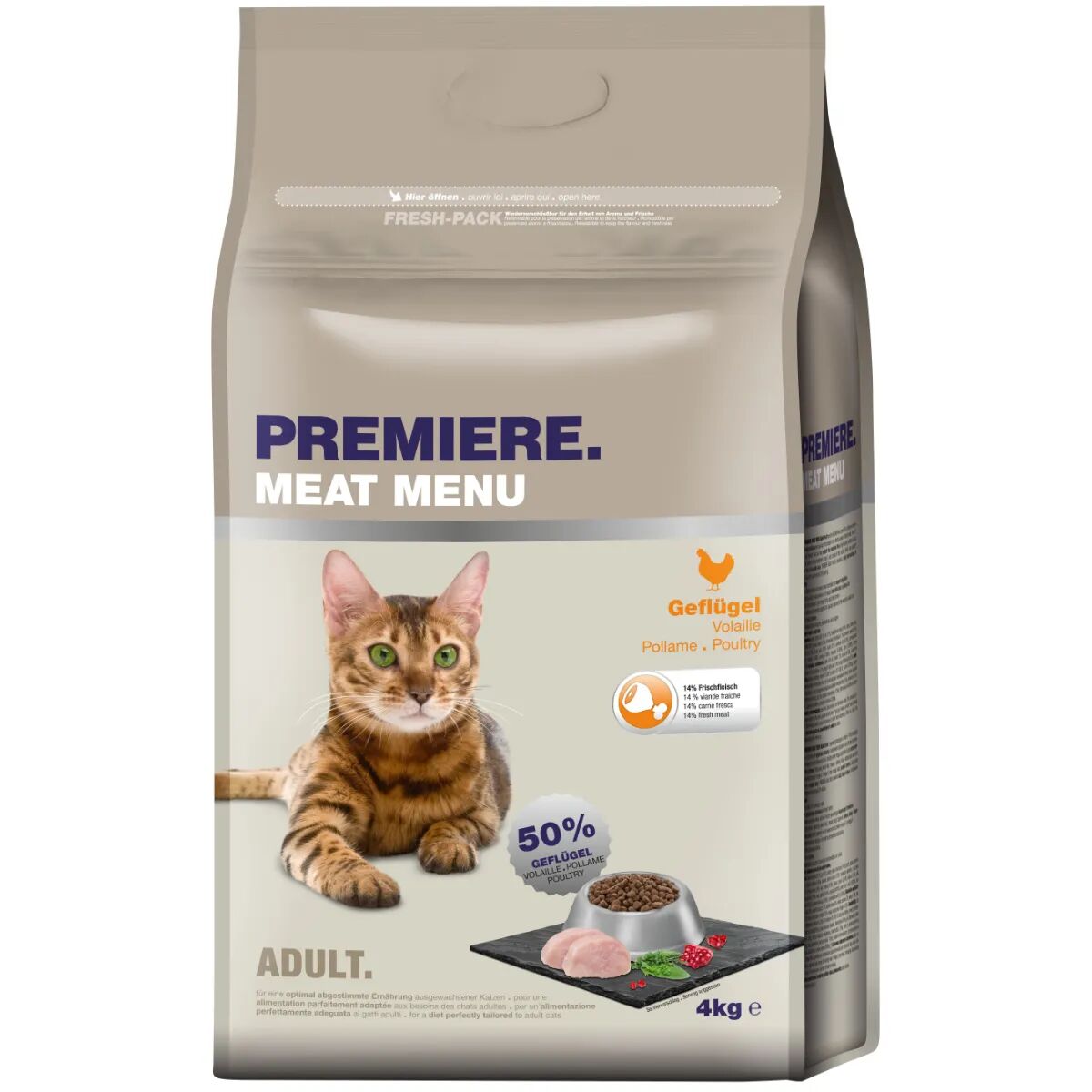 PREMIERE Meat Menu per Gatto Adult con Pollame 4KG