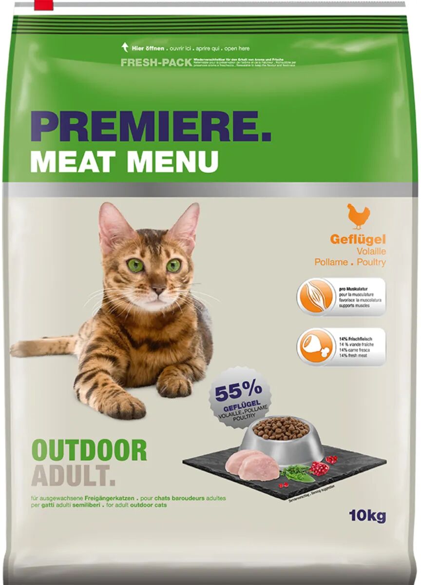 PREMIERE Meat Menu Outdoor per Gatto Adult con Pollame 10KG