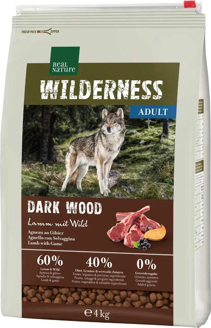 REAL NATURE Wilderness Dark Wood Adult Agnello 4KG