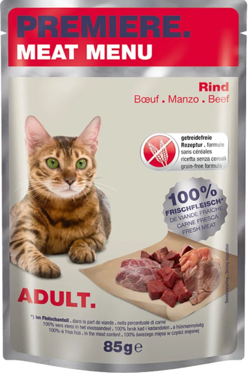 PREMIERE Meat Menu Cat Busta Multipack 12x85G MANZO