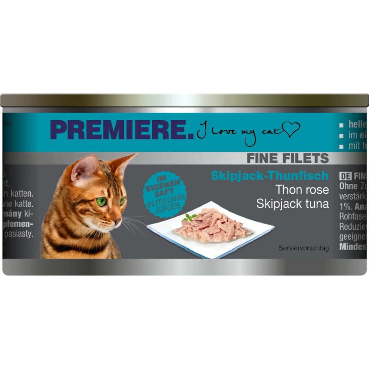 PREMIERE Fine Filets Cat Lattina Multipack 12x80G TONNO STRIATO