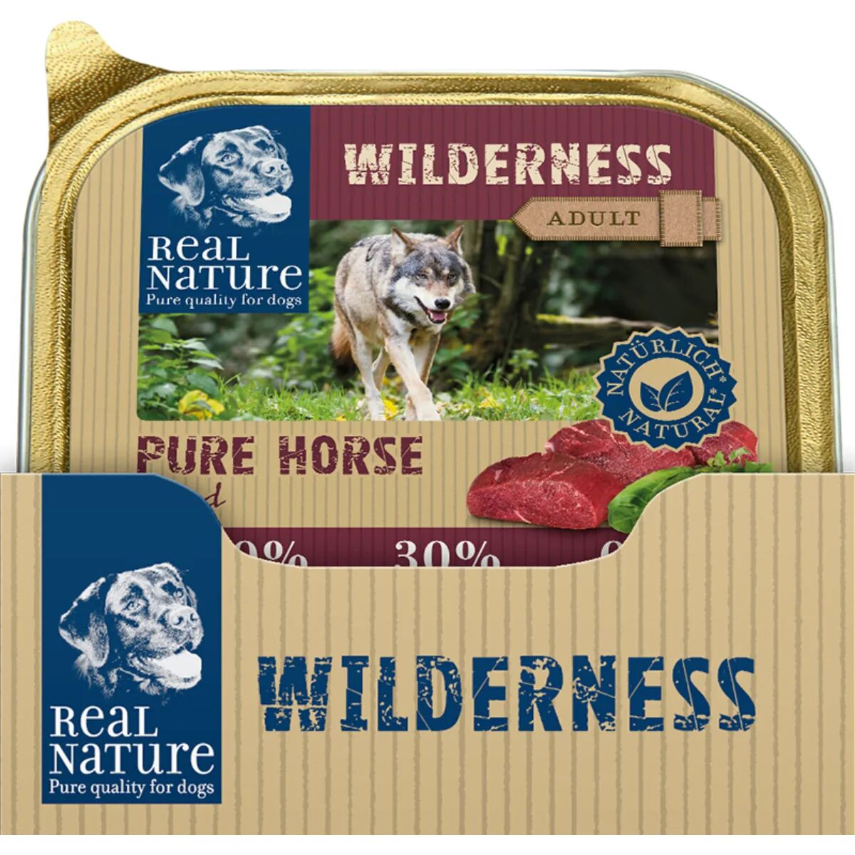 REAL NATURE Wilderness Dog Vaschetta Multipack 16x100G CAVALLO