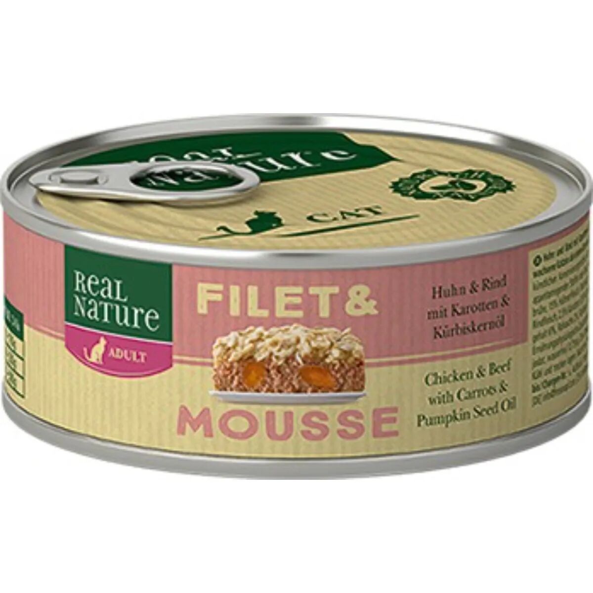 REAL NATURE Filetti Mousse 85g POLLO E MANZO CON CAROTE