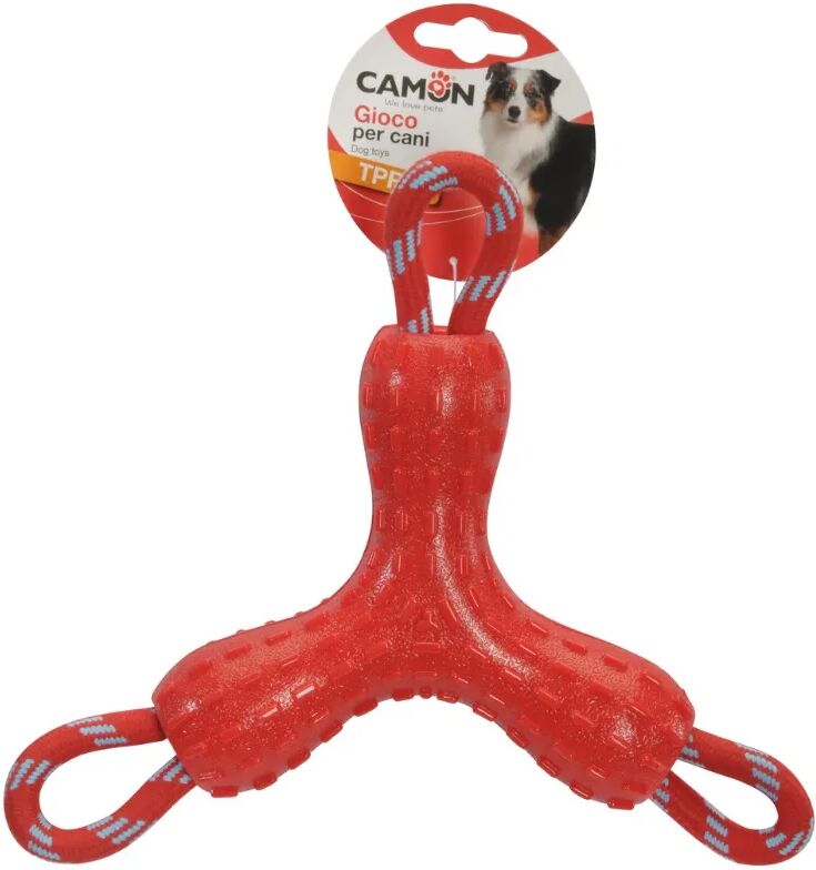 CAMON Gioco per Cane Boomerang in Tpr con Corda 1PZ