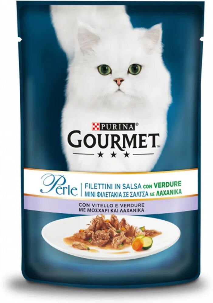 GOURMET Perle Filettini In Salsa Cat Busta Multipack 26x85G VITELLO E VERDURE