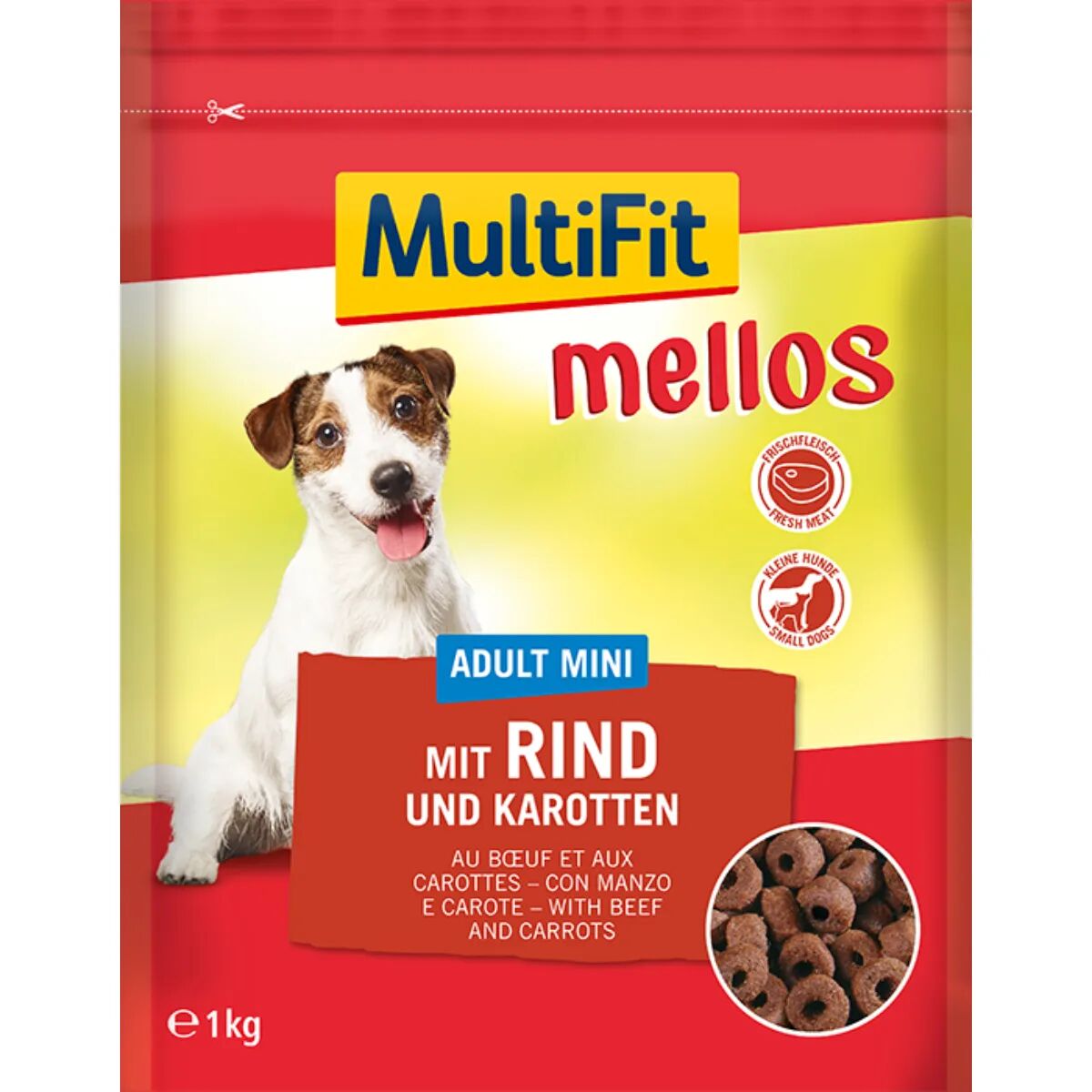 MULTIFIT Mellos Adult Mini Manzo e Carote 1 KG