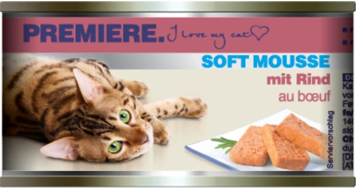 PREMIERE Soft Mousse Cat Lattina Multipack 24x85G MANZO