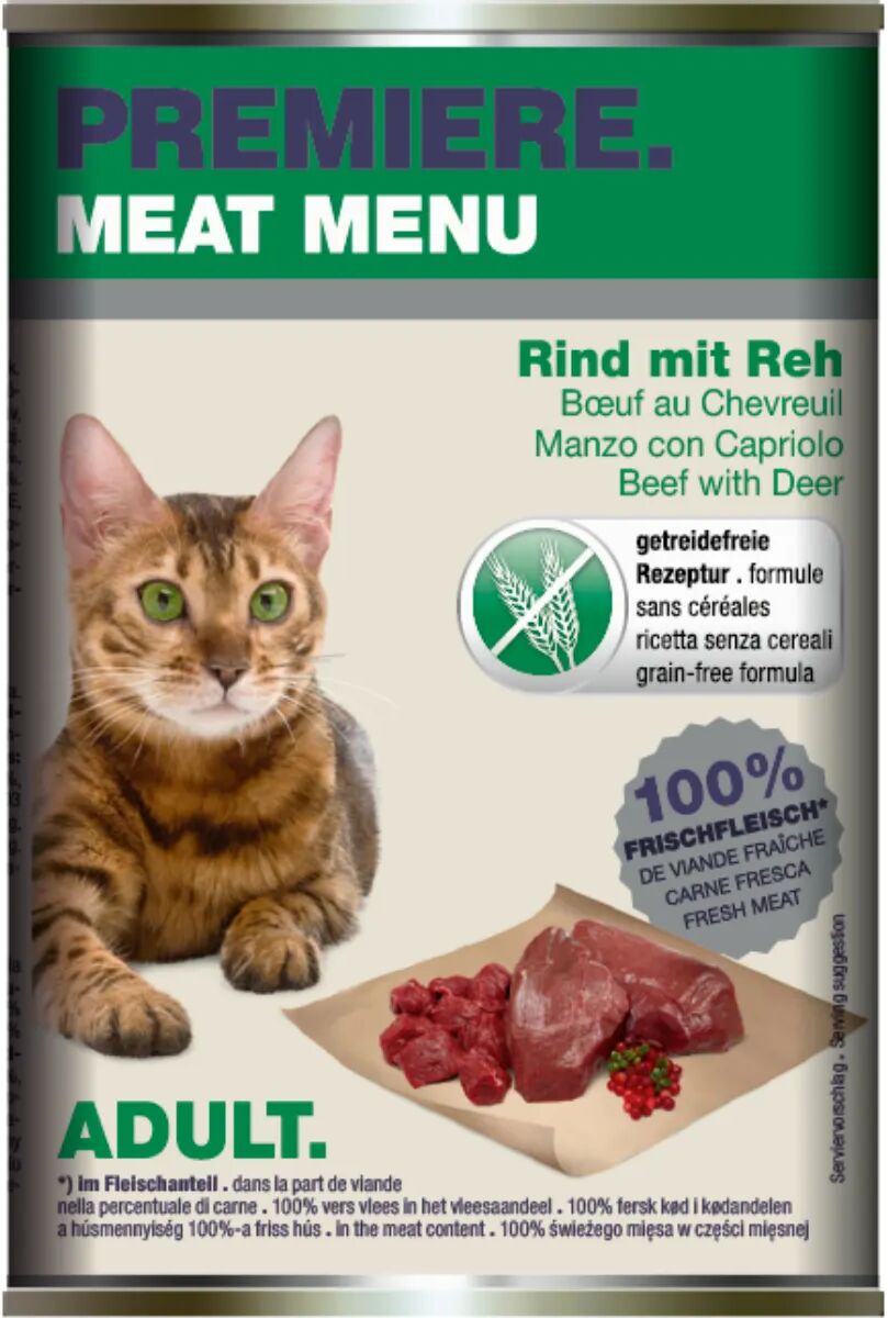 PREMIERE Meat Menu Cat Lattina 400G MANZO CON CAPRIOLO